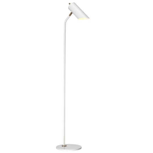 Elstead Lighting Quinto 1 Light Floor Lamp - White Aged Brass
