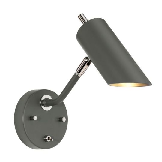 Elstead Lighting Quinto 1 Light Wall Light - Dark Grey Polished Nickel