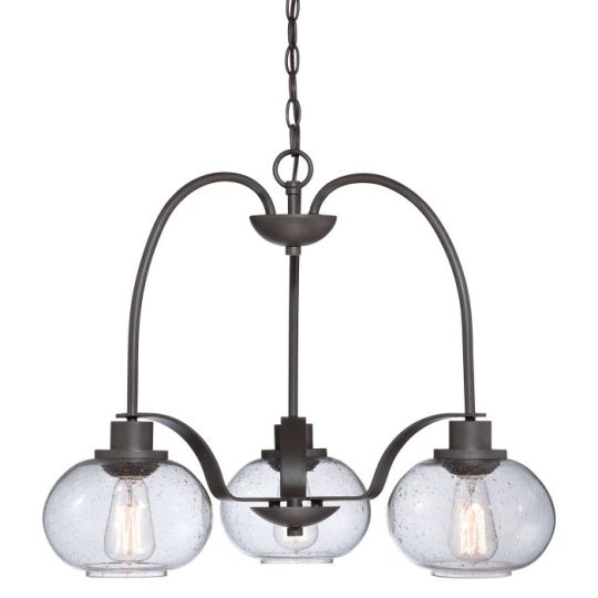 Quoizel Trilogy 3 Light Chandelier - Old Bronze