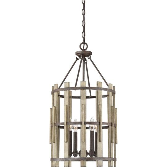 Quoizel Wood Hollow 4 Light Chandelier
