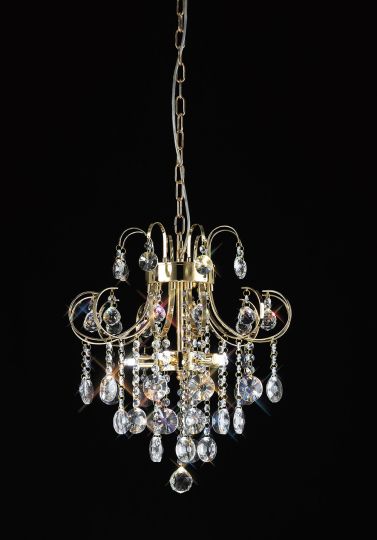 Diyas IL32054 Rosina Pendant 5 Light French Gold/Crystal