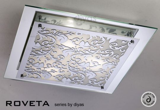 Diyas Lighting IL31017 - Roveta Ceiling/Wall Lamp 3 Light Polished Chrome
