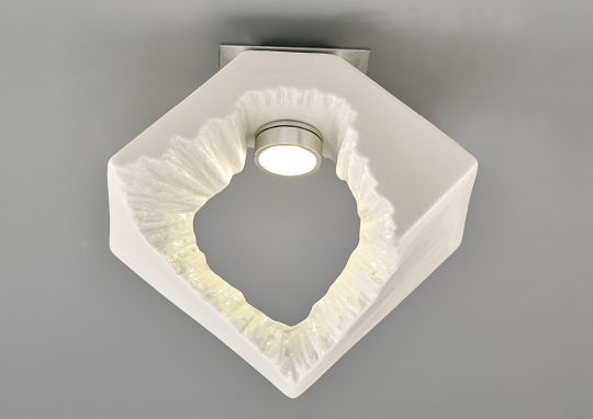 Diyas IL80063 Salvio Ceiling Square Sculpture 1 x 3W LED Chrome/White
