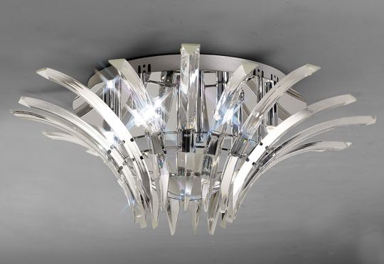 Diyas IL50442 Sinclair Ceiling 6 Light Polished Chrome
