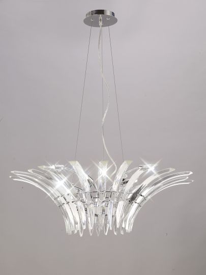 Diyas IL50443 Sinclair Pendant 9 Light Polished Chrome