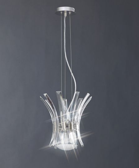 Diyas IL50444 Sinclair Pendant 4 Light Polished Chrome