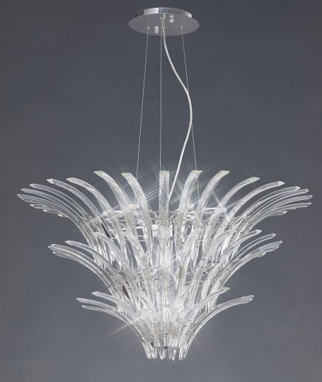 Diyas IL50445 Sinclair Pendant 12 Light Polished Chrome