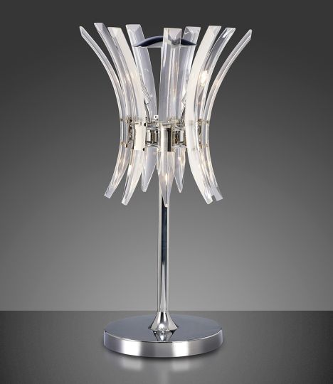 Diyas IL50446 Sinclair Table Lamp 4 Light Polished Chrome