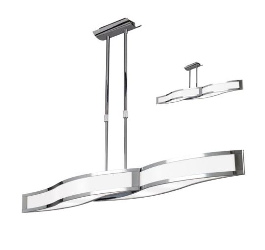 Mantra Sintesys Linear Telescopic Convertible To Semi Flush E27 4 Light E27 - M0666 CFL Lamps INCLUDED