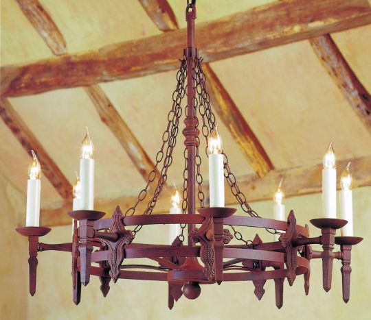 Impex Lighting - Baronial 8lt Aged