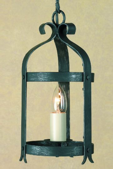 Impex SMRRV00005/ABLK Villa Series Decorative 1 Light Antique Black Ceiling Light