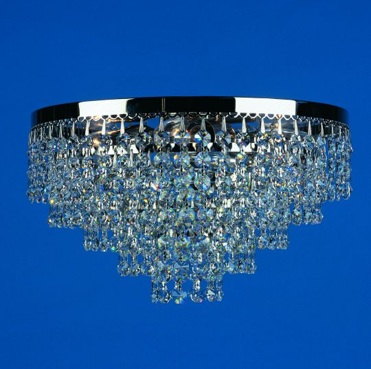 Impex ST00001/30/03/N Dortmund  Series Decorative 3 Light Nickel Ceiling Light