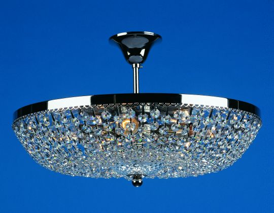 Impex ST00003/40/05/N Essen Series Decorative 5 Light Nickel Ceiling Light