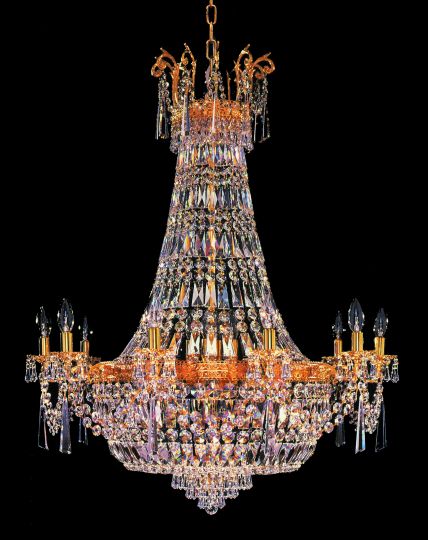 Impex Lighting - EMPIRE LEAD CRYSTAL CHANDELIER