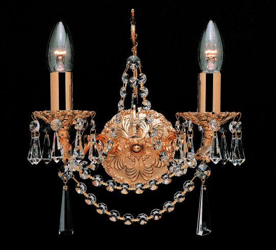 Impex ST00141/24/02/WB/G Stuttgart  Series Decorative 2 Light Gold Wall Light