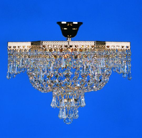 Impex ST00238/43/03/PL/G Star Series Decorative 3 Light Gold Ceiling Light