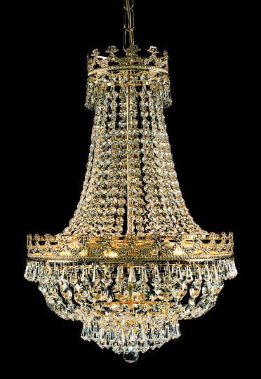 Impex ST03016/45/08/G Frankfurt Series Decorative 8 Light Gold Ceiling Light