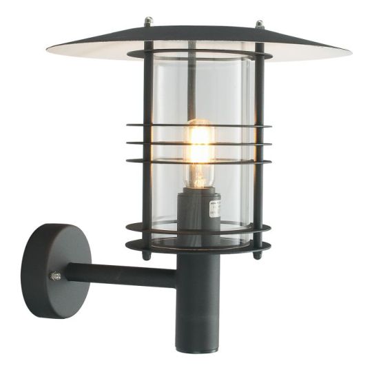 Norlys Stockholm 1 Light Grande Wall Lantern - Black 