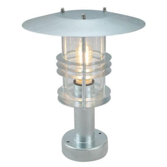 Norlys Stockholm 1 Light Pedestal - Galvanised