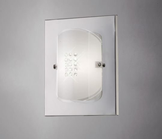 Diyas IL31330 Starlis Wall Lamp Switched 1 Light Polished Chrome/Glass/Crystal