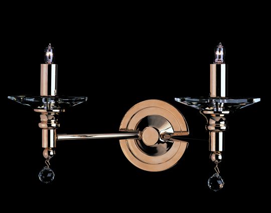 Impex STH03061/02/WB/G San Marino  Series Decorative 2 Light Gold Wall Light