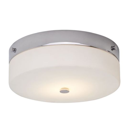 Elstead Lighting Tamar 1 Light Large Flush Light - Polished Chrome