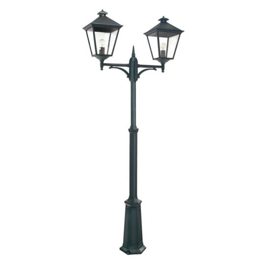 Norlys Turin Grande 2 Light Twin Lamp Post - Black 