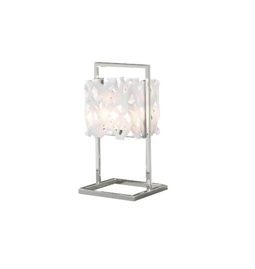 Mantra Tokio Table Lamp 1 Light G9 Gloss White/Polished Chrome