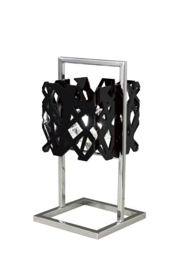 Mantra Tokio Table Lamp 1 Light G9 Gloss Black/Polished Chrome