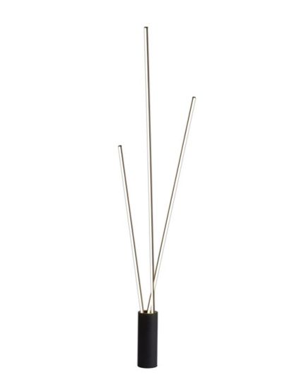 Mantra Vertical 3 Light Floor Lamp 60W LED 3000K 3600lm Dimmable Black 3yrs Warranty