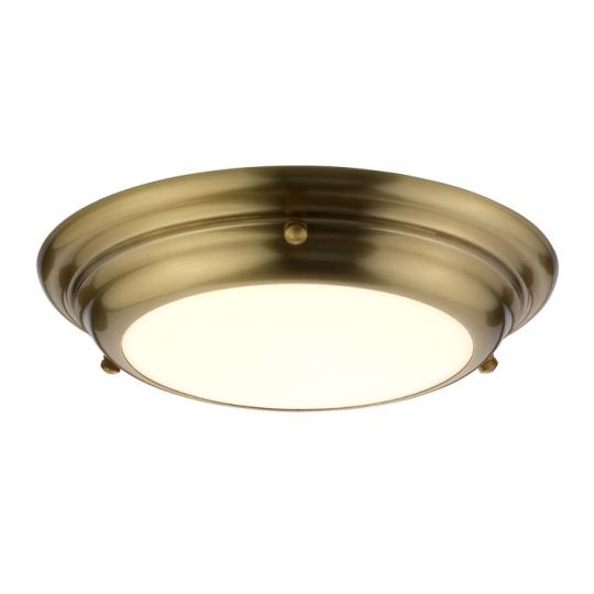 Elstead Lighting Welland 1 Light Mini Led Flush Light - Aged Brass