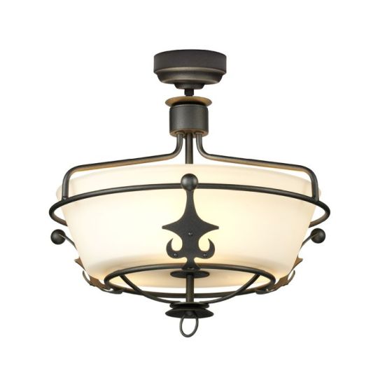 Elstead Lighting Windsor 3 Light Semi-Flush - Graphite