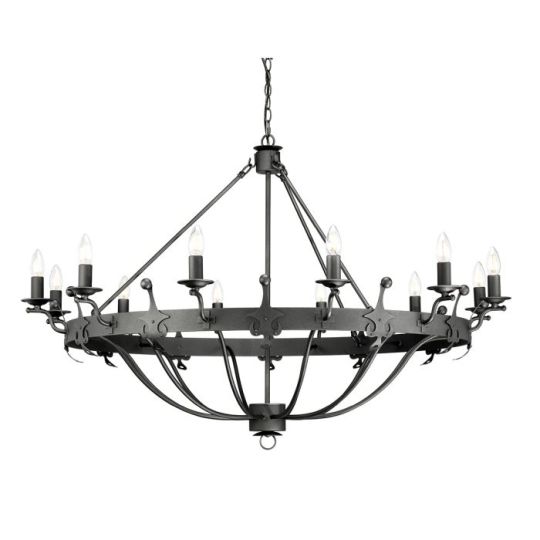 Elstead Lighting Windsor 12 Light Chandelier - Graphite