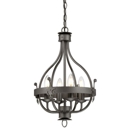 Elstead Lighting Windsor 4 Light Pendant - Graphite
