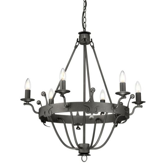 Elstead Lighting Windsor 6 Light Chandelier - Graphite