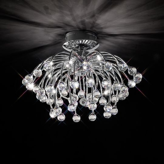 Diyas IL30830 Xeena Ceiling 10 Light Polished Chrome/Crystal