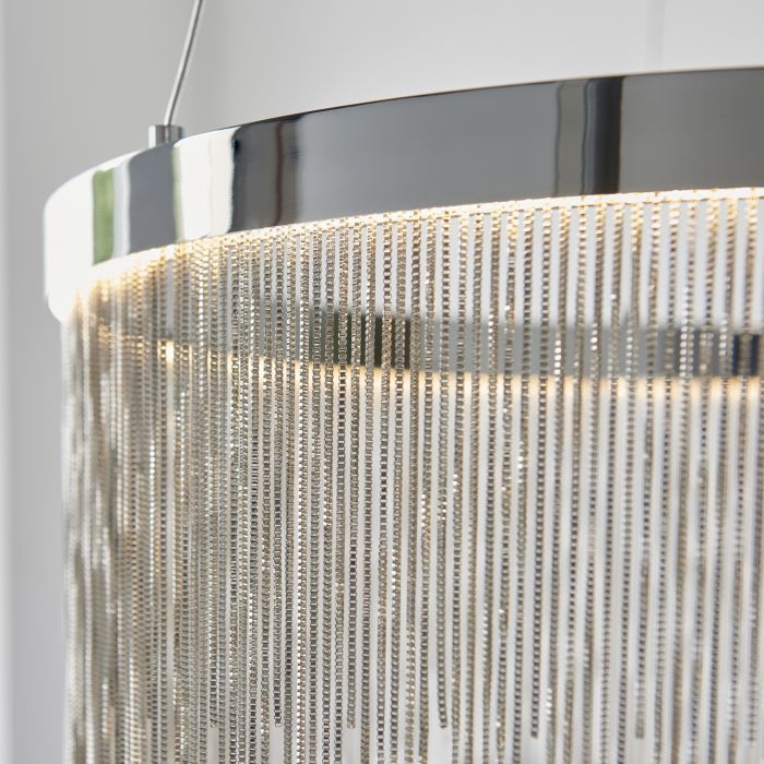 Endon Zelma CCT 1lt Pendant in Chrome Plate Silver Effect Chain