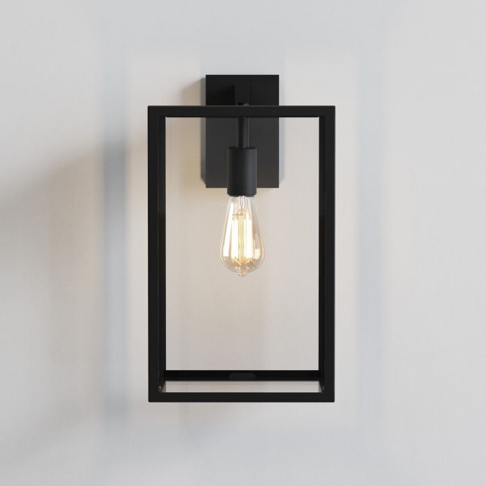 Astro Box Lantern 450 Outdoor Wall Light in Textured Black